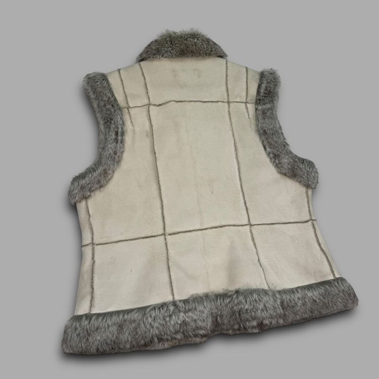 Wit and wisdom 2000's suede fur lined vest (L) wms 8