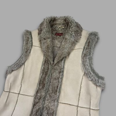 Wit and wisdom 2000's suede fur lined vest (L) wms 2