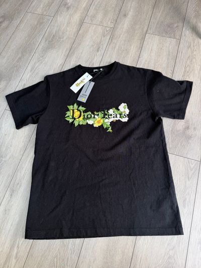 Dior x Denim Tears Black T-Shirt With Floral Logo
