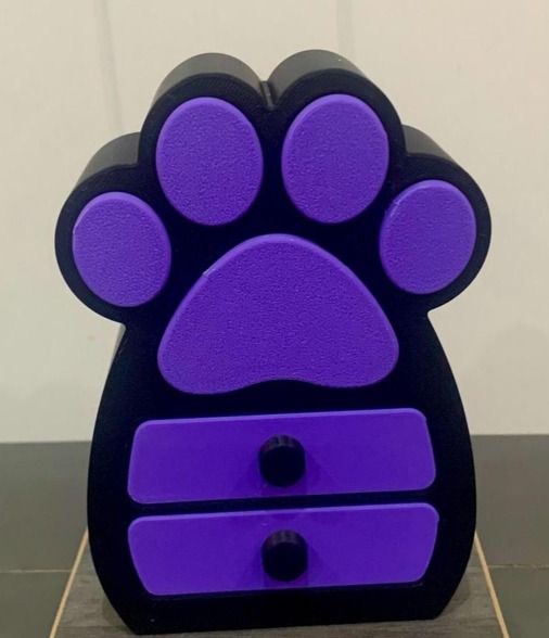 Paw-Shaped Storage Box With Drawers image 3