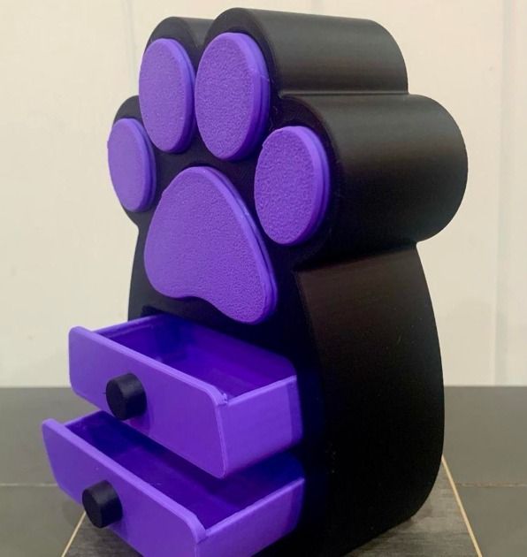Paw-Shaped Storage Box With Drawers image 4