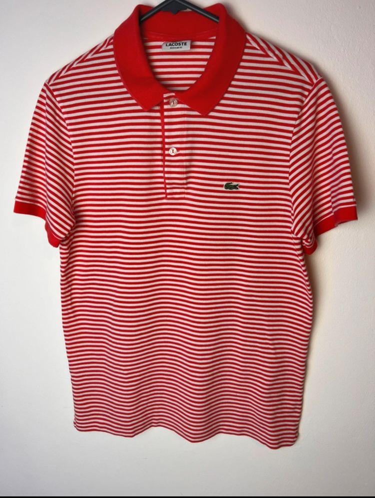 Lacoste Live Lacoste Vintage Red & White Polo Shirt  product image