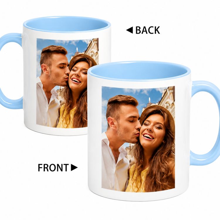 Personalized Custom Photo Memories Ceramic Coffee Mug – Personalized Picture Customization, Double-Sided Photo Print & Couple Novelty Cup (M1186) 9