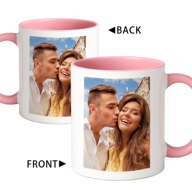 Personalized Custom Photo Memories Ceramic Coffee Mug – Personalized Picture Customization, Double-Sided Photo Print & Couple Novelty Cup (M1186) 7