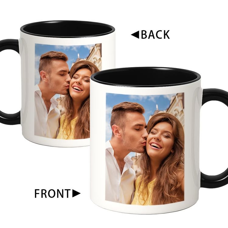 Personalized Custom Photo Memories Ceramic Coffee Mug – Personalized Picture Customization, Double-Sided Photo Print & Couple Novelty Cup (M1186) 12