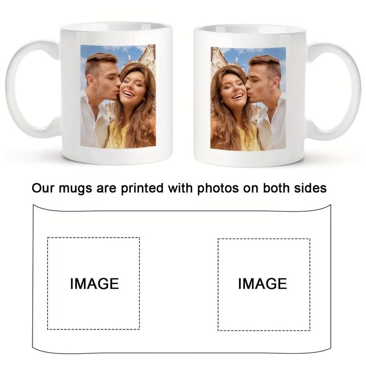 Personalized Custom Photo Memories Ceramic Coffee Mug – Personalized Picture Customization, Double-Sided Photo Print & Couple Novelty Cup (M1186) 8