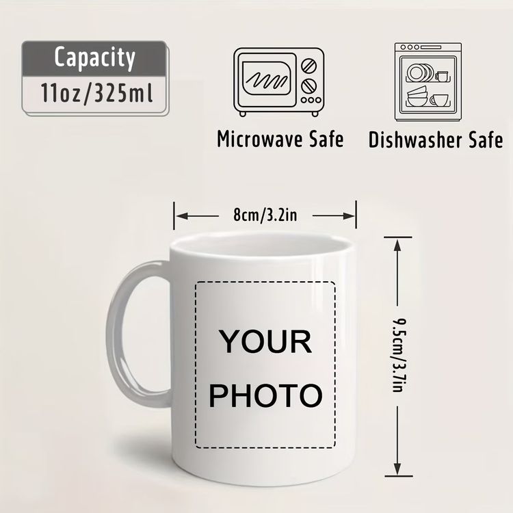 Personalized Custom Photo Memories Ceramic Coffee Mug – Personalized Picture Customization, Double-Sided Photo Print & Couple Novelty Cup (M1186) 5