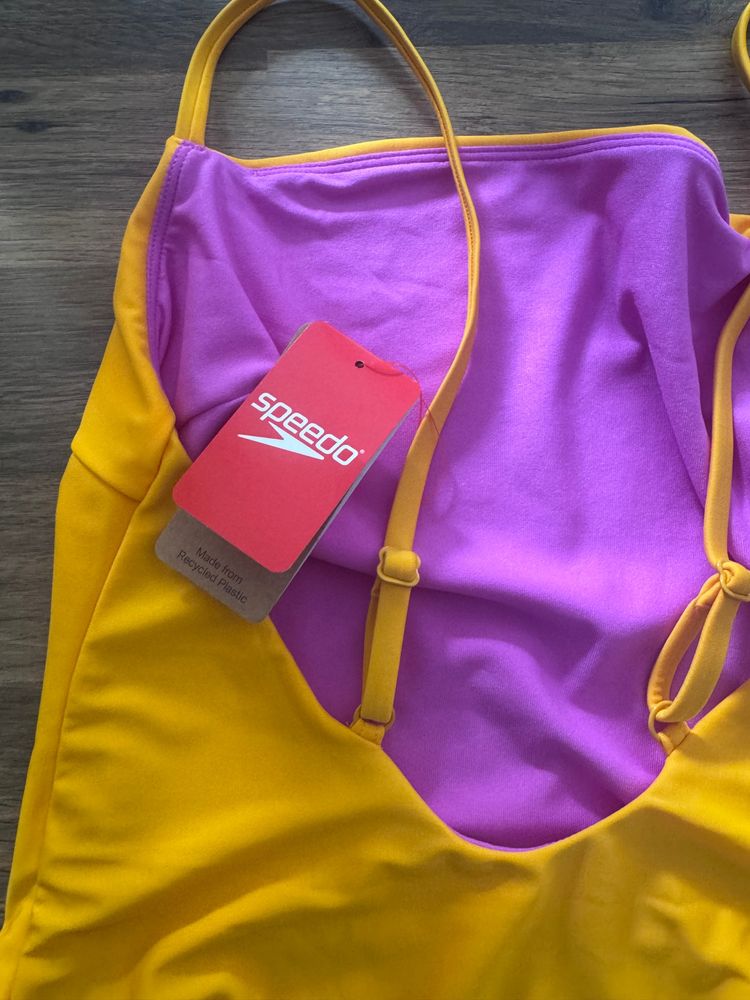Speedo Yellow One-Piece Swimsuit image 5