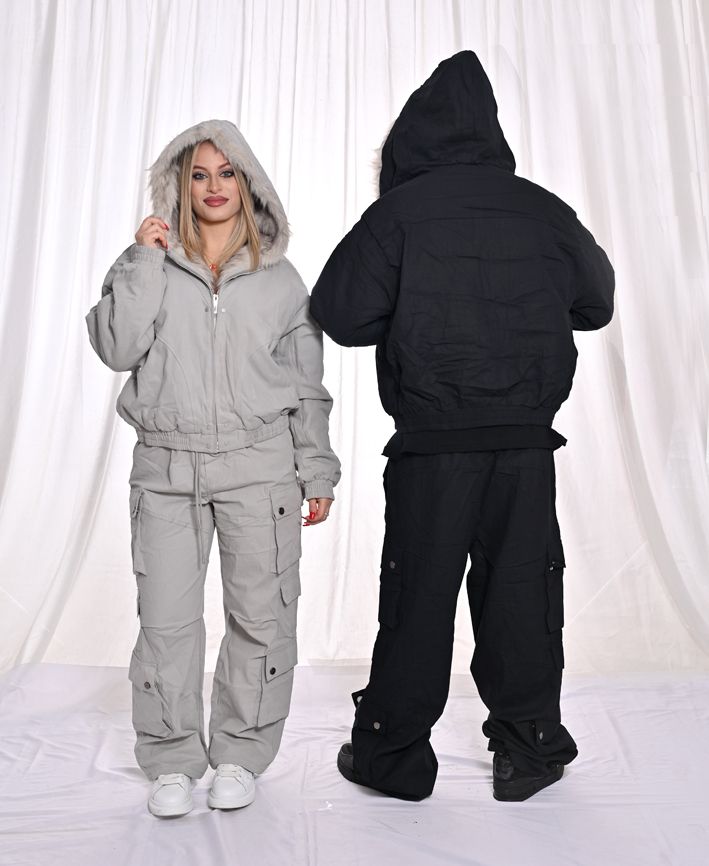 Coordinato Peluche Nero 3