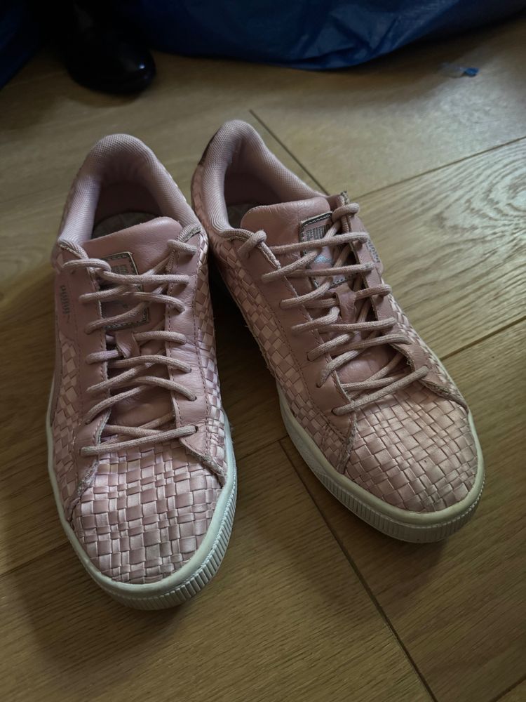 Pink Woven Sneakers