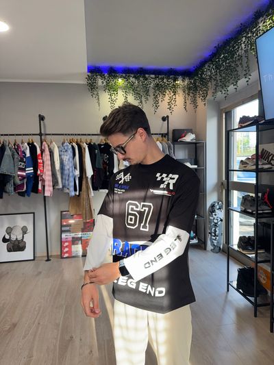 Black And White Long Sleeve Shirt