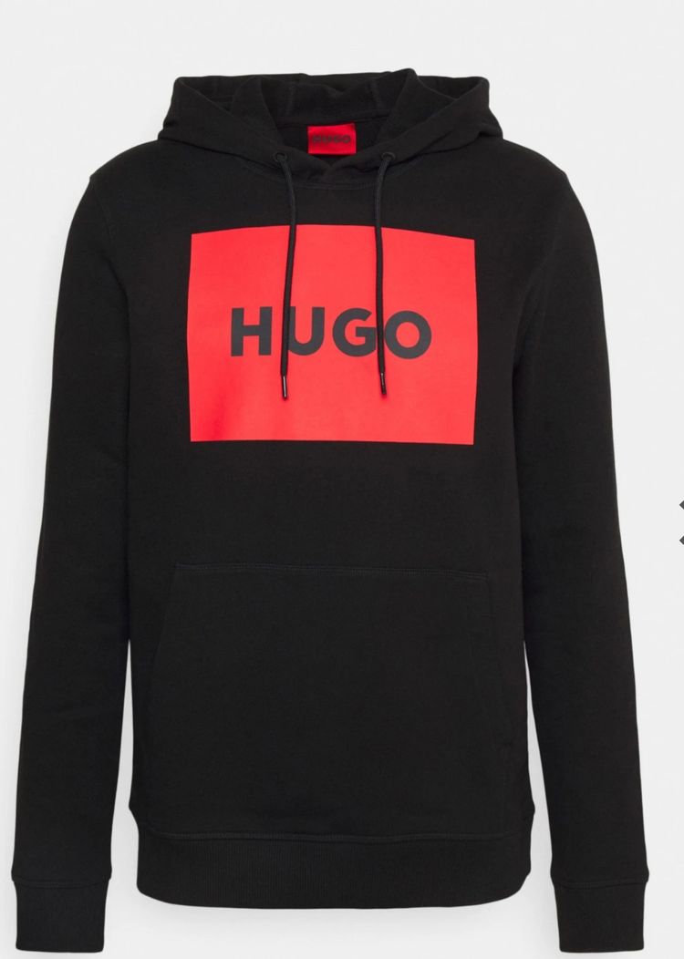 Hugo Boss Hugo Black Hoodie With Red Logo BNWT RRP £105 imagen del producto