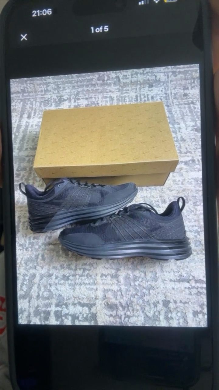 Nike nike lunar roam triple black uk10.5 brand new product image