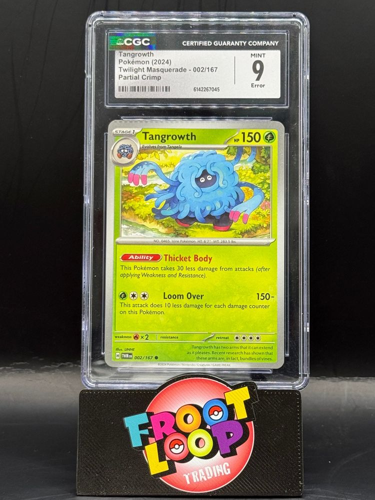 CGC Mint 9 Tangrowth 002/167 Partial Crimp error obraz 1