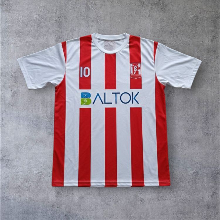 Red And White Striped Sports Jersey
