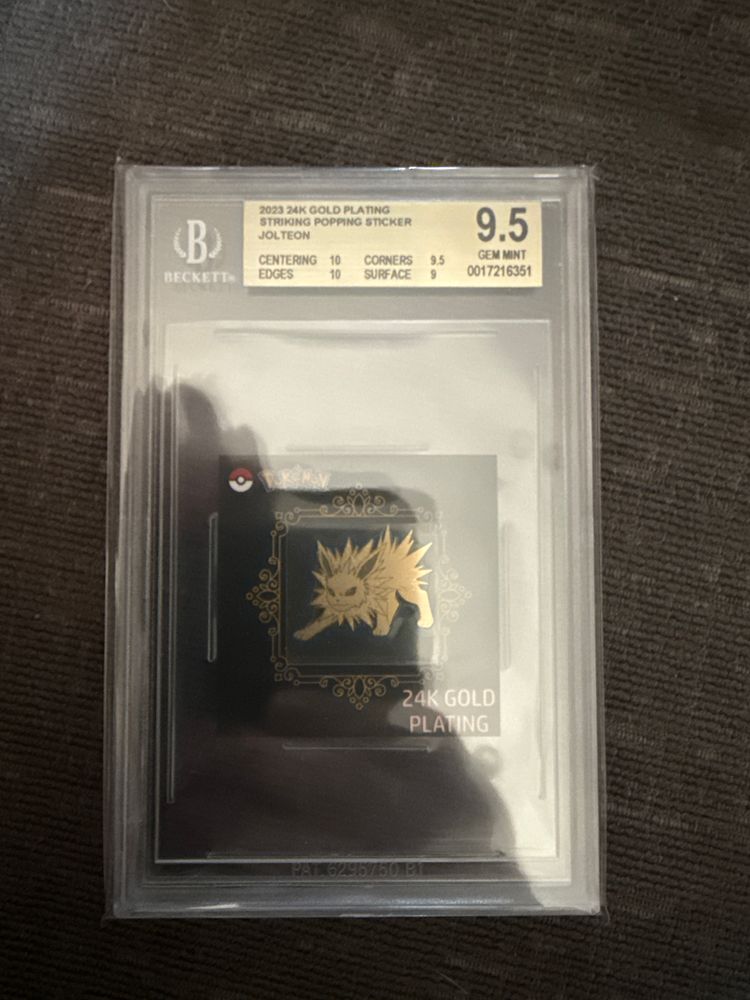 2023 24K Gold Plating Striking Popping Sticker Jolteon