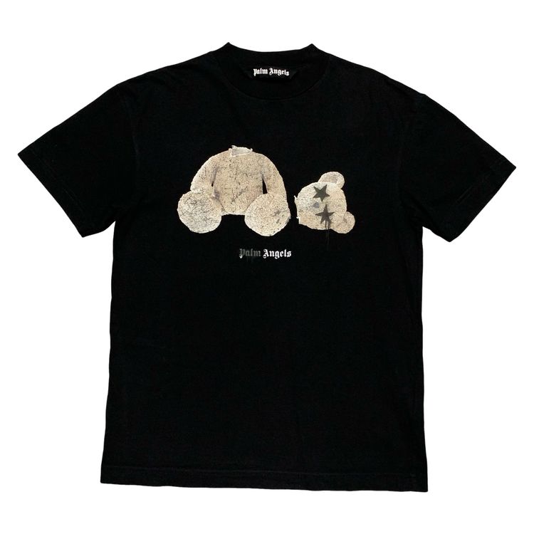Palm Angels Small Bear Classic Sprayed Black Tee
