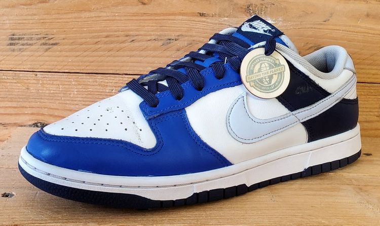 Nike Dunk Low Leather Trainers UK7/US8/EU41 FQ8826-100 White/Game Royal image 4
