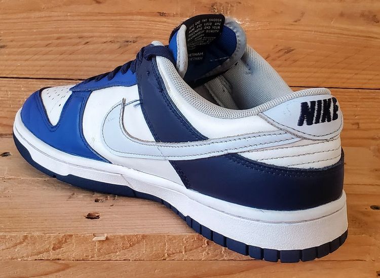Nike Dunk Low Leather Trainers UK7/US8/EU41 FQ8826-100 White/Game Royal image 7