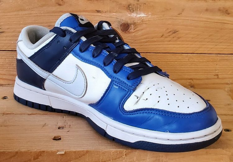 Nike Dunk Low Leather Trainers UK7/US8/EU41 FQ8826-100 White/Game Royal image 3