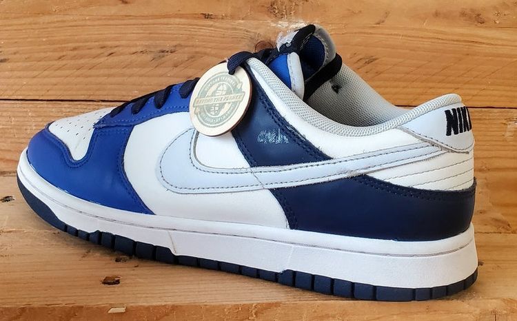 Nike Dunk Low Leather Trainers UK7/US8/EU41 FQ8826-100 White/Game Royal image 12