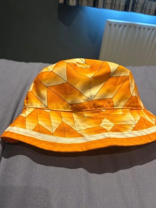 Orange Geometric Bucket Hat image 2