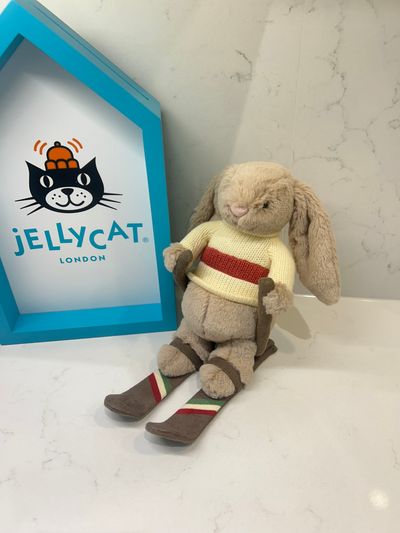 Jellycat Bashful Bunny Gold Medal Ski outfit BNWT