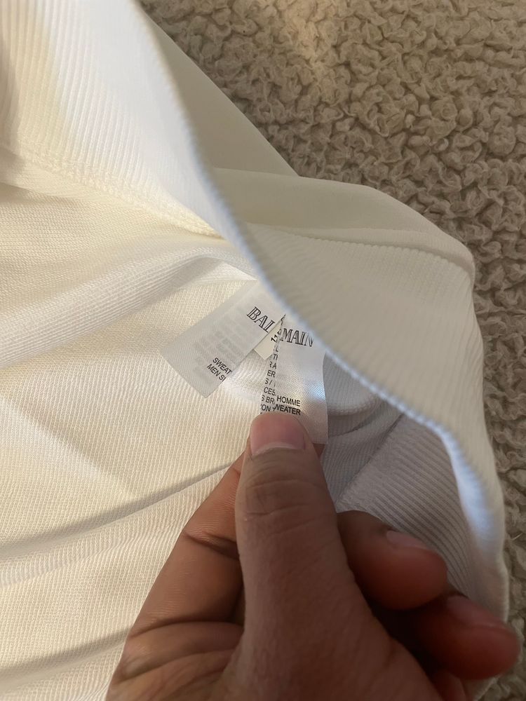 Balmain White Sweatshirt 4