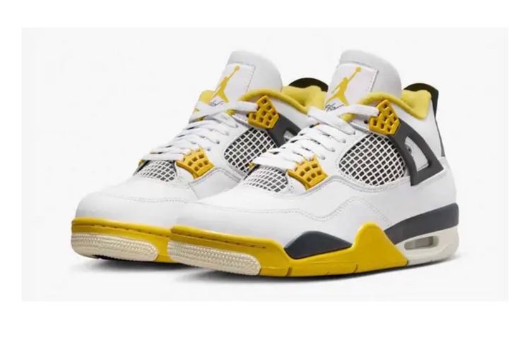 Nike Air Jordan 4 Retro Yellow sulphur coconut milk white uk size 9 