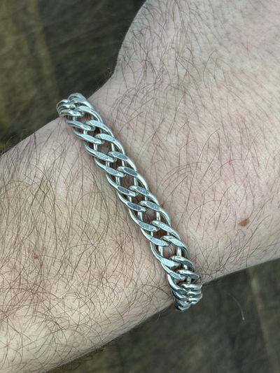 Solid silver bracelet