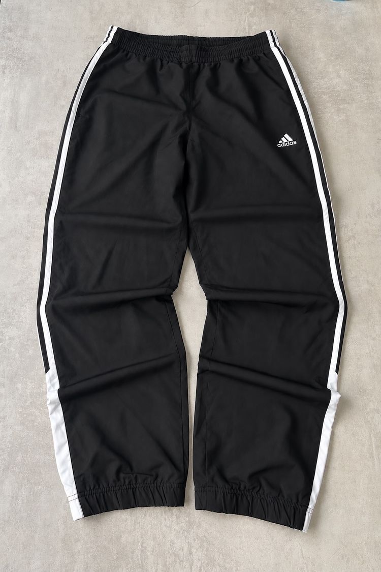 Adidas Black Track Pants With White Stripes image 1