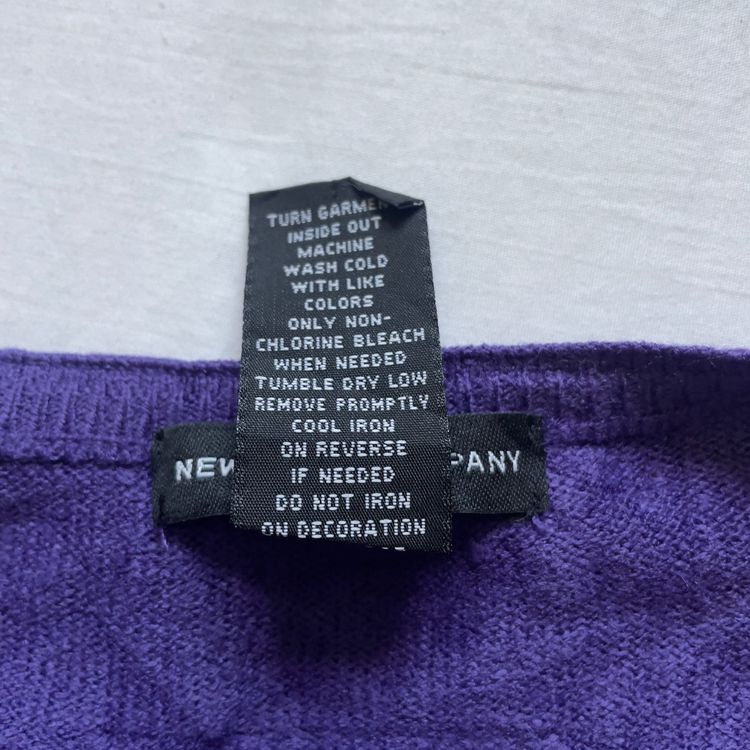 90’s Prep Purple Sparkly Argyle Cardigan Sweater image 7