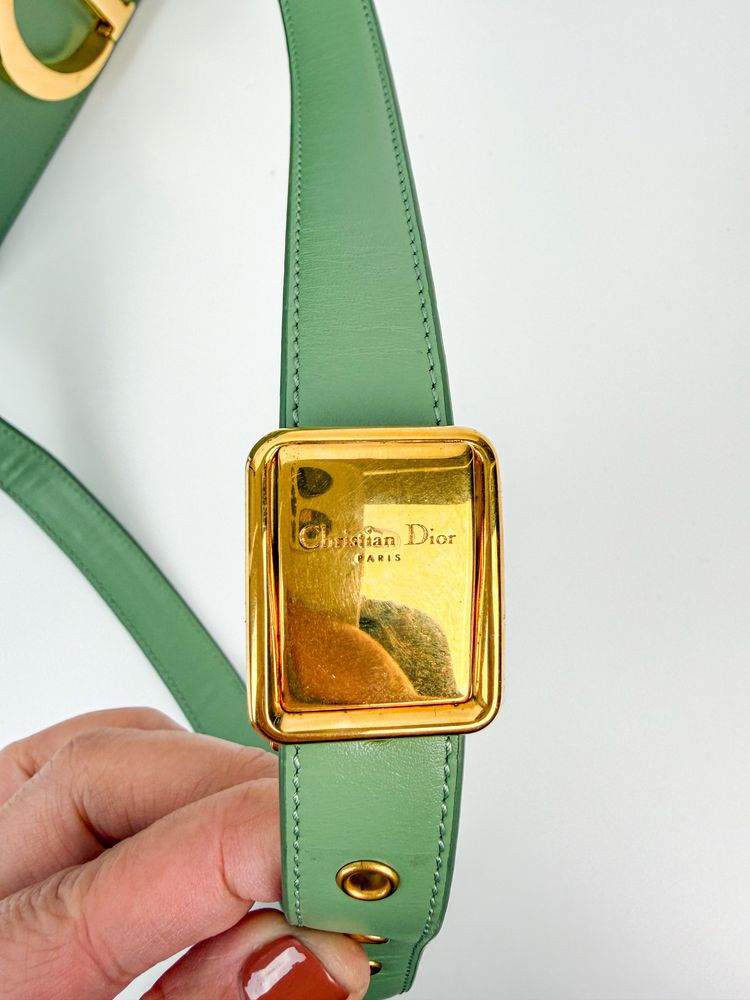 Christian Dior Green Leather Shoulder Bag 9