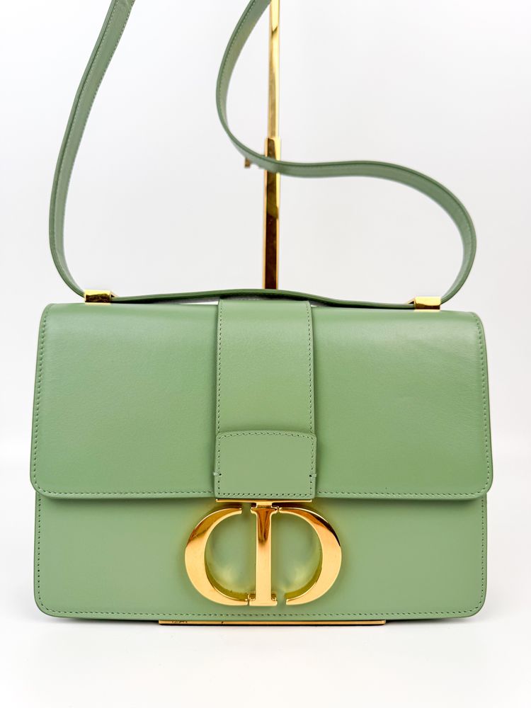 Christian Dior Green Leather Shoulder Bag
