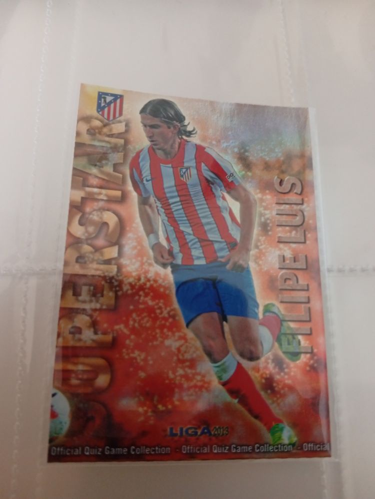 Panini Ref A1-P17. Filipe Luis. Atlético de Madrid. Mundicromo 2013. Especial Superstar rayas diagonales holográfica  product image