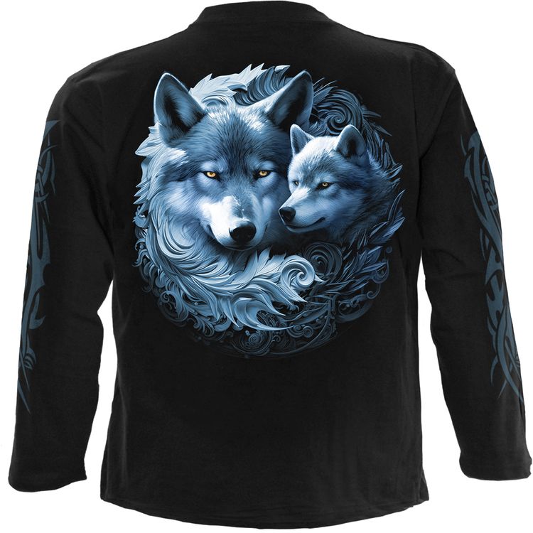 Spiral - WOLF GUARDIAN - Longsleeve T-Shirt Black image 4