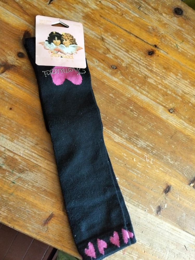Immagine di Black Socks With Pink Hearts Fiorucci  3