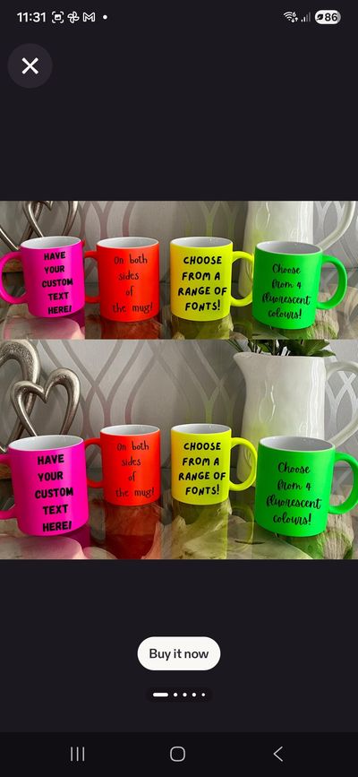Customizable Colored Mugs