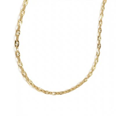 Collana GOLDEN LEAF | Catenina a Trama di Foglie in Acciaio Inox Oro – Eldra Milano