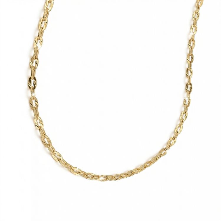 Collana GOLDEN LEAF | Catenina a Trama di Foglie in Acciaio Inox Oro – Eldra Milano