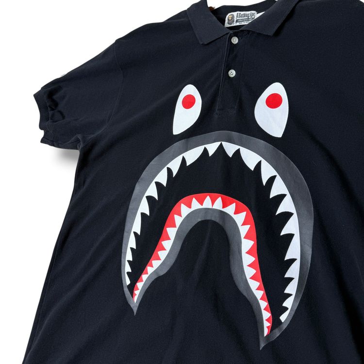 A Bathing Ape shark Polo Shirt Black, large image 1