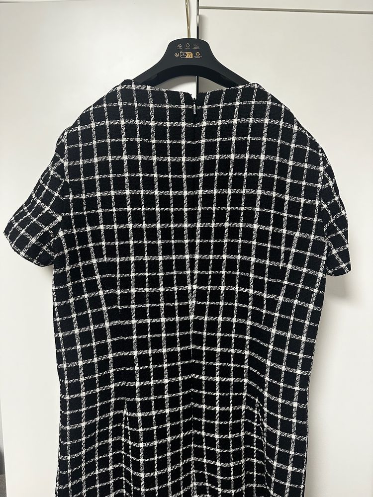 Versace Checked Wool Dress image 10