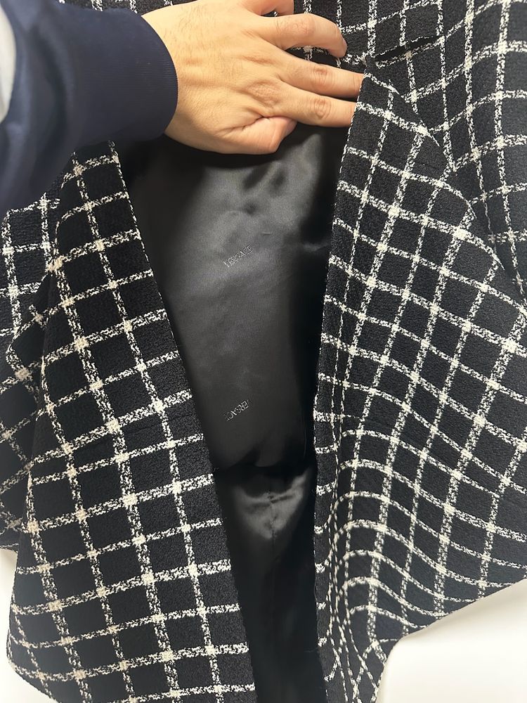 Versace Checked Wool Dress image 5