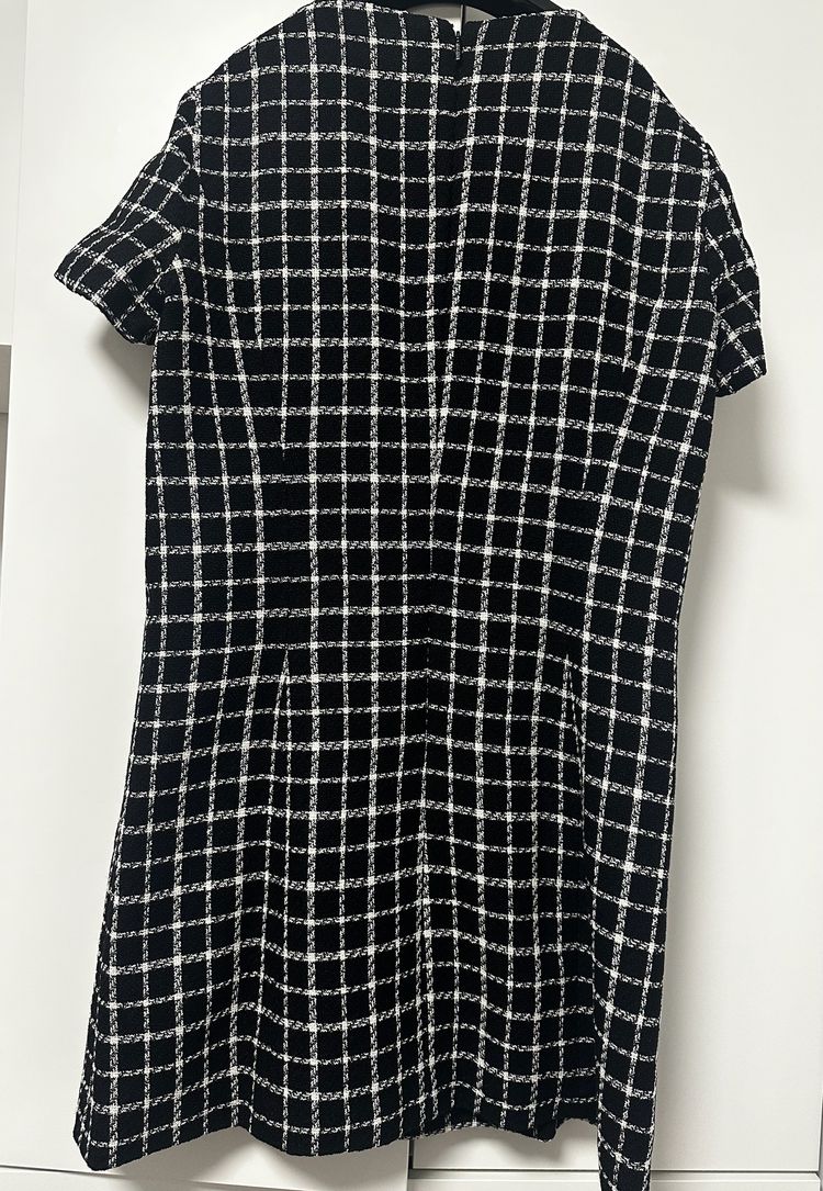 Versace Checked Wool Dress image 9