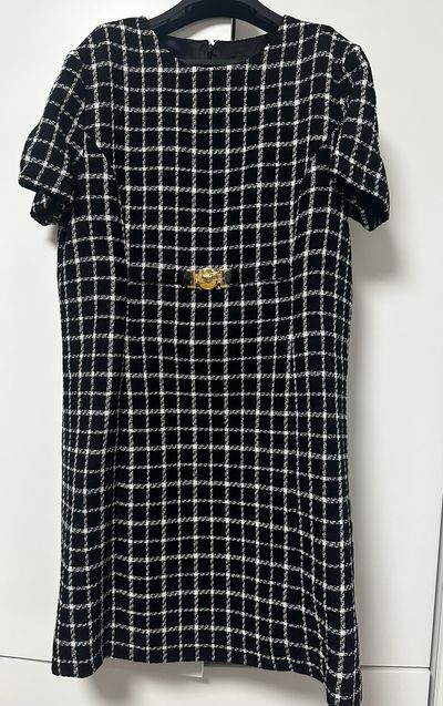 Versace Checked Wool Dress