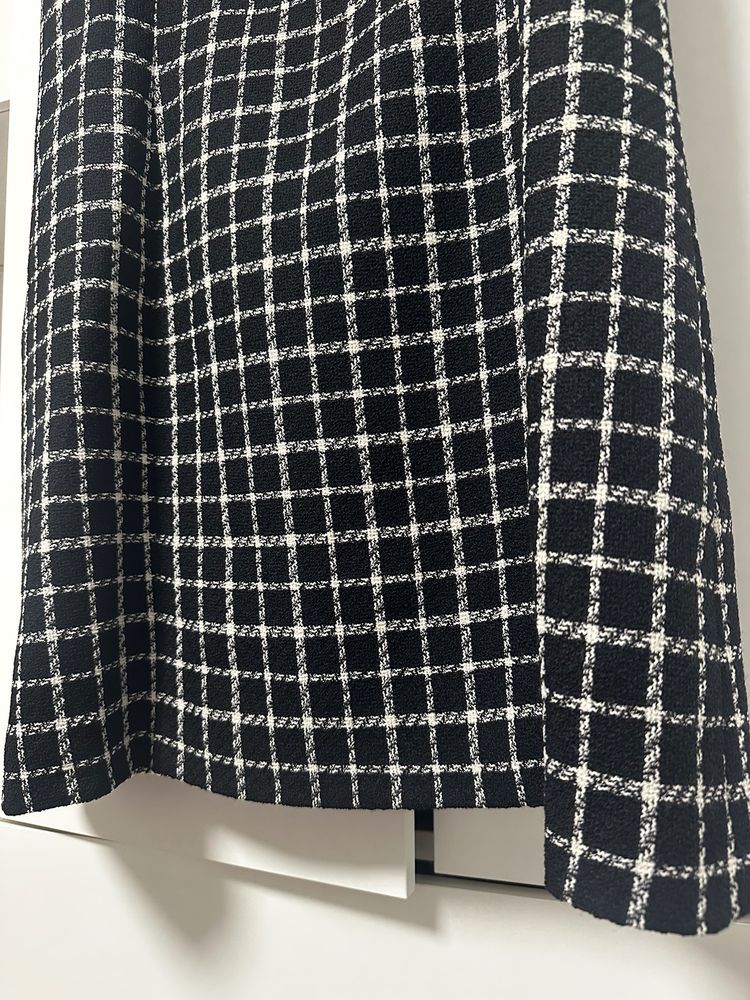 Versace Checked Wool Dress image 8