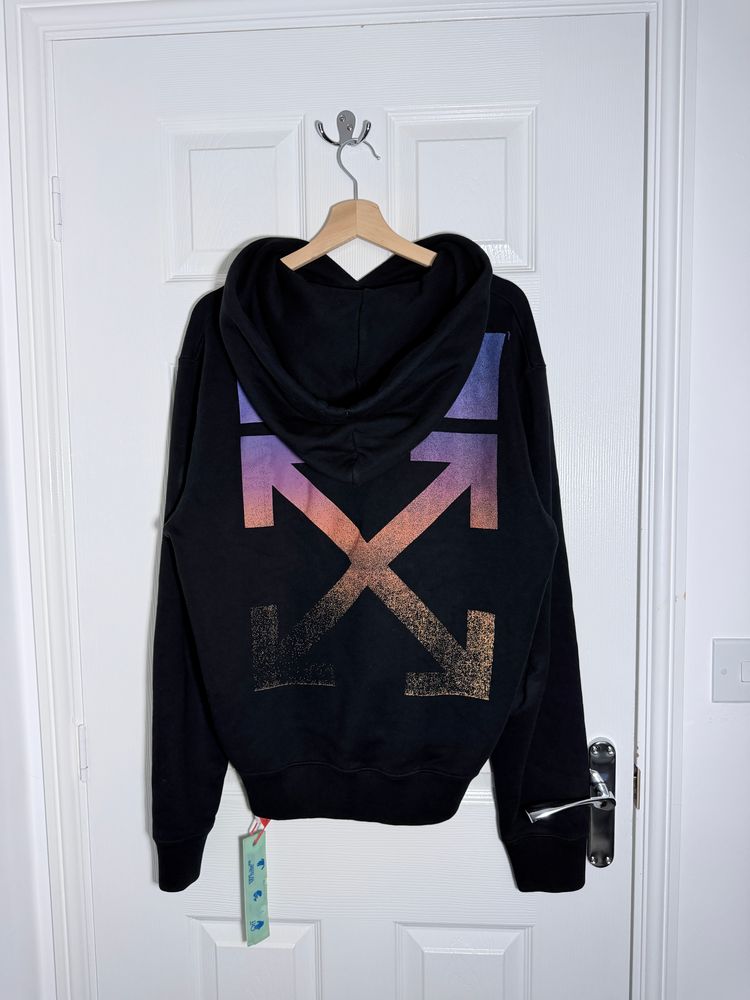 Off-White Degrade Arrows Hoodie In Black Multi - Size Large - New With Tags