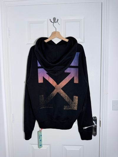 Off-White Degrade Arrows Hoodie In Black Multi - Size Large - New With Tags