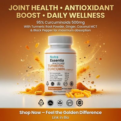 Nutra Essentia Turmeric Curcumin Complex Vegan Capsules
