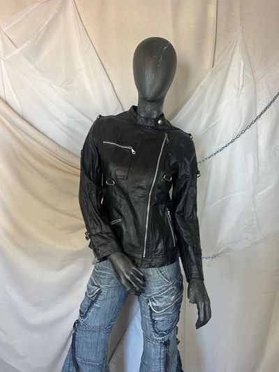 Black Leather Biker Jacket
